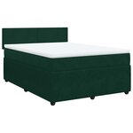 vidaXL Sommier à lattes de lit et matelas Vert foncé 140x190cm Velours