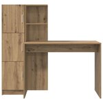 vidaXL Bureau 2 Pièces Chêne artisanal