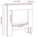 VidaXL Cadre de cheminée sonoma gris 81x18x82 cm bois d'ingénierie