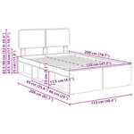 vidaXL Cadre de lit avec tête de lit Sonoma 120 x 200 cm Pin massif