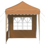 vidaXL Tente de fête pop-up 195 x 195 x 245 cm Beige Tissu Oxford