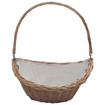 vidaXL Panier à bois de chauffage avec poignée 57x46 5x52 cm Marron