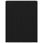 Meuble mural vidaXL en chêne noir 69 5x34x90 cm en bois d'ingénierie