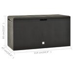 vidaXL Boîte de rangement de jardin Anthracite 114x47x60 cm