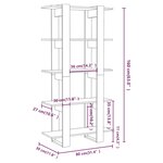 vidaXL Bibliothèque/séparateur de pièce blanc bois d'ingénierie
