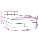 vidaXL Sommier à lattes de lit et matelas vert foncé 120x210cm velours