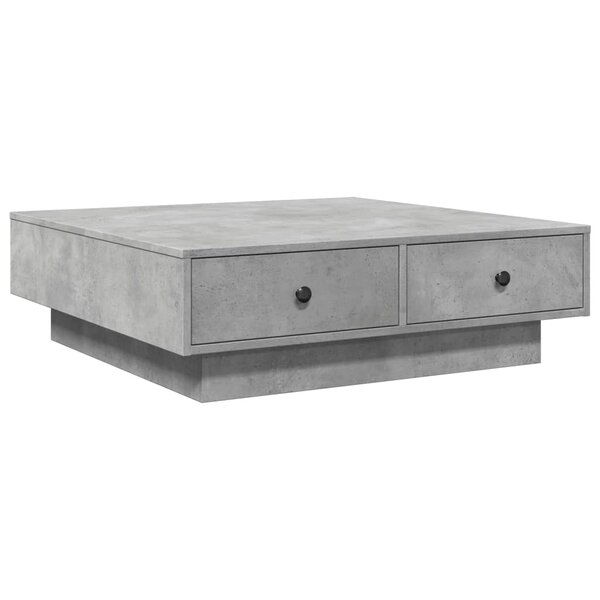 vidaXL Table basse Gris béton 90x90x28 cm Aggloméré