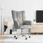 vidaXL Chaise de relaxation Gris clair Velours