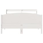 vidaXL Cadre de lit sans matelas blanc 160x200 cm bois de pin massif