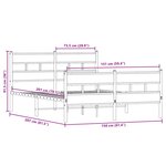 vidaXL Cadre de lit en métal sans matelas chêne sonoma 150x200 cm