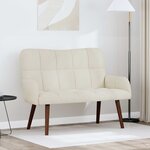 vidaXL Sofa 2 places Crème 115 x 61 x 87 cm Velours (V)