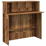 vidaXL Bureau de réception vieux bois 200x50x103 5cm bois d'ingénierie