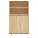vidaXL Buffet haut Chêne sonoma 60x36x110 cm Bois d'ingénierie