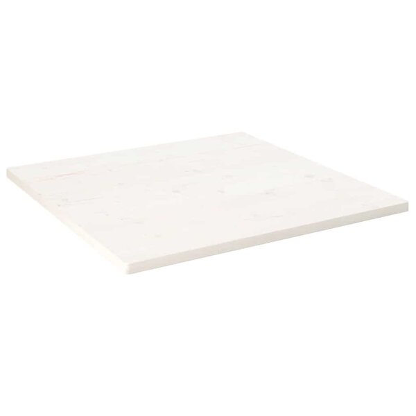 vidaXL Dessus de table blanc 90x90x2 5 cm bois de pin massif