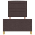 vidaXL Cadre de lit avec tête de lit Marron foncé 90 x 190 cm tissu