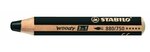 Crayon WOODY 3 en 1 Extra large noir de bougie STABILO
