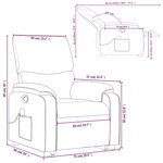 vidaXL Fauteuil inclinable de massage Gris Similicuir