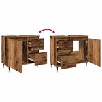 vidaXL Armoire de salle de bain vieux bois 65x33x60 cm bois ingénierie