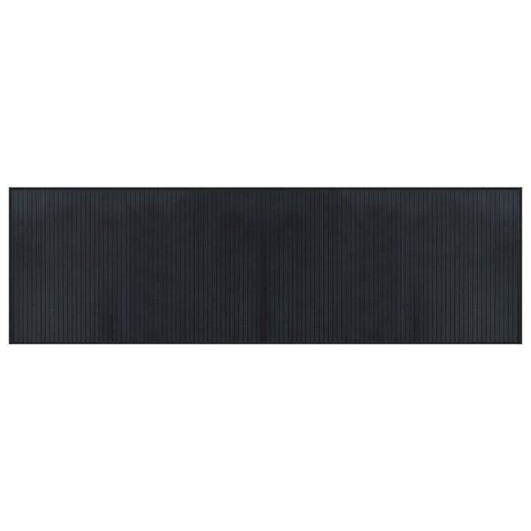 vidaXL Tapis rectangulaire noir 60x200 cm bambou
