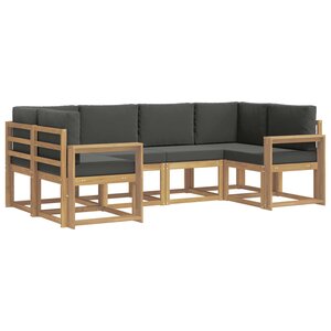 vidaXL Ensemble de canapés d'extérieur 6 pc Blanc et anthracite