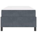 vidaXL Cadre de lit Gris foncé et Blanc 100 x 200 cm Velours