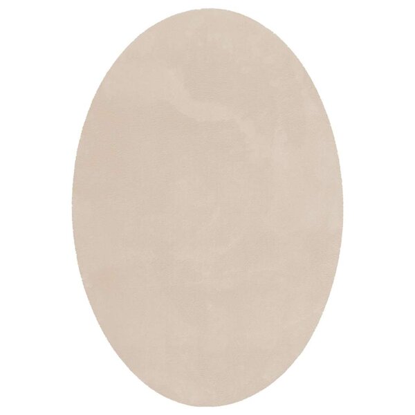 vidaXL Tapis HUARTE Beige 170 x 120 cm 100  Polyester