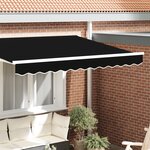 vidaXL Valance de auvent pour cadre de 3 5 m Noir 3 3x0 2 m