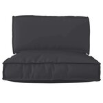 vidaXL Set de coussins de palette 2 Pièces Noir 80 x 80 x 12 cm