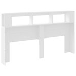 vidaXL Tête de lit à LED blanc 180x18 5x103 5 cm bois d'ingénierie