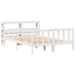 vidaXL Cadre de lit sans matelas blanc 150x200 cm bois de pin massif