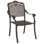 vidaXL Ensemble de tables de jardin 3 Pièces Bronze Aluminium coulé