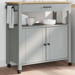 vidaXL Chariot de cuisine MONZA 84x40x90 cm bois massif de pin