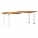 vidaXL Table à manger et bord naturel bois massif chêne rectangulaire