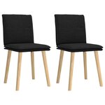 vidaXL Chaises à manger lot de 2 noir tissu