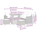 vidaXL Ensemble de canapé de jardin 8 Pièces Noir polyrotin