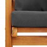 vidaXL Fauteuil de jardin lot de 2 avec coussin bois massif d'acacia