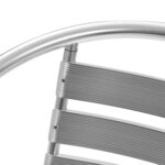 vidaXL Chaises empilables d'extérieur 4 Pièces Aluminium