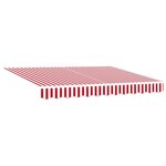 vidaXL Tissu de auvent Rouge et Blanc 300 x 250 cm Polyester