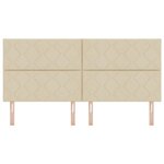 Tête de lit LED vidaXL design blocs en diamant crème 200 cm tissu
