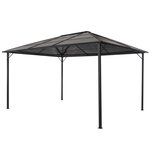 vidaXL Tonnelle avec toit Aluminium 4x3x2 6 m Noir