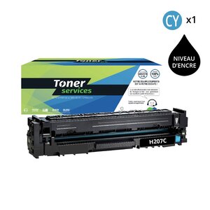Toner Compatible HP 207A Cyan (Avec puce)