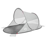 vidaXL Tente de plage 2 personnes gris escamotable imperméable