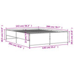 vidaXL Cadre de lit sans matelas chêne fumé 140x200 cm