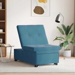 vidaXL Canapé-lit Bleu 67 x 194 x 38 cm Velours