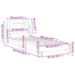 vidaXL Cadre de lit Viana sans matelas blanc et noir 80x200 cm similicuir