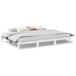 VidaXL Cadre de lit familial sans matelas blanc 270x200 cm