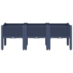 vidaXL Jardinière avec pieds bleu gris 120x40x42 cm PP