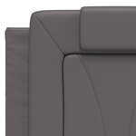 vidaXL Coussin de tête de lit gris 140 cm similicuir