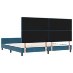 Cadre de lit vidaXL Bleu foncé 200x200 cm Velours