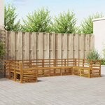 vidaXL Ensemble de canapés d'extérieur 10 pc Naturel